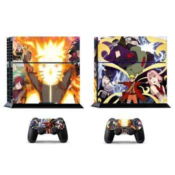 Naruto PS4 Piele Autocolant Vinil pentru Sony PlayStation 4 PS4 și 2 controller piei de Autocolante
