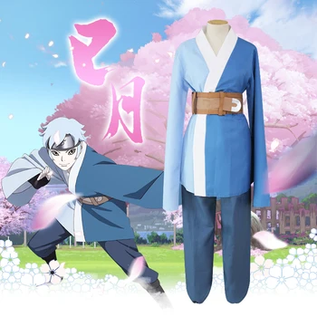 Naruto Shippuden Boruto Personaj De Sprijin Mitsuki Costume Cosplay Kimono Costume Pentru Petrecerea De Crăciun De Top Albastru Pantaloni Set Peruca