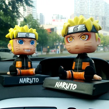 Naruto Uzumaki Decor Masina Cu Telefonul Mobil De Bază Japoneză Accesorii Auto Masina Se Agită Capul Acessorios Cadouri Amuzante Pentru Prieteni