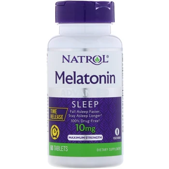 Natrol Avansate de Somn Melatonina 10 mg Vitamina B-6 Calciu 60 Comprimate
