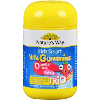 Natura Modalitate de Copii Smart Omega 3 DHA Pește Oi Vita Gummies 60Pastilles Supliment Creier Sănătos Ochi, Creier, Sistem Nervos Dezvoltare