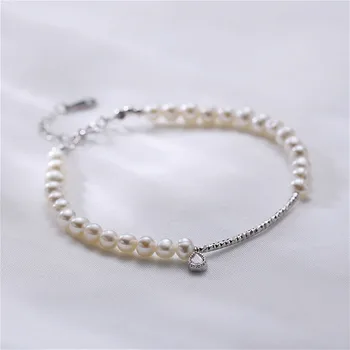 Natura Perle De Apă Dulce Real Argint 925 Bratari Pentru Femei Zircon Bijuterii Fine Bratari & Brățări Flyleaf