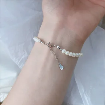 Natura Perle De Apă Dulce Real Argint 925 Bratari Pentru Femei Zircon Bijuterii Fine Bratari & Brățări Flyleaf