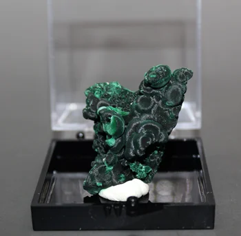 Natural catifea deschidere malachit minerale-specimen de cristal Pietre și cristale de Vindecare de cristal dimensiune caseta 5.2 cm