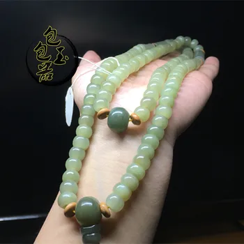 Natural hetian verde jad brățară 108 margele Buddha rozariul pentru barbati femei rugăciune jad jadeit bijuterii de jad, margele bratari