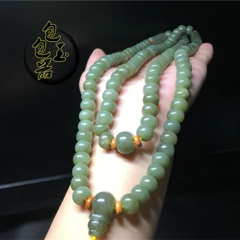 Natural hetian verde jad brățară 108 margele Buddha rozariul pentru barbati femei rugăciune jad jadeit bijuterii de jad, margele bratari