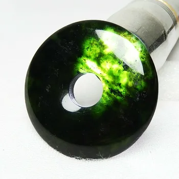 Natural Negru Verde Jad Cataramă De Siguranță Pandantiv Colier Chinez Sculptat Farmec Bijuterii Accesorii Moda Amuleta Bărbați Femei Cadouri