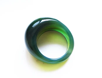 Naturale agat verde inel pentru barbati femei cu textura manual de brand jad jadeit inele bijuterii jad piatra naturala de jad