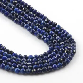Naturale Albastru Lapis Lazuli Jades Margele Fatetate de Piatra vs Liber DIY Margele pentru Bijuterii Handmade-Bratara 15inch 2/3/4mm