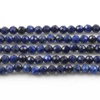Naturale Albastru Lapis Lazuli Jades Margele Fatetate de Piatra vs Liber DIY Margele pentru Bijuterii Handmade-Bratara 15inch 2/3/4mm