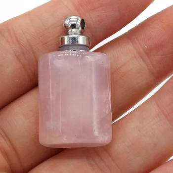 Naturale Bijuterie de Piatra Ulei Difuzor de Parfum Sticla Pandantiv Agate de Cristal Ulei Esențial Difuzor Farmecele pentru Bijuterii DIY Face Cadou