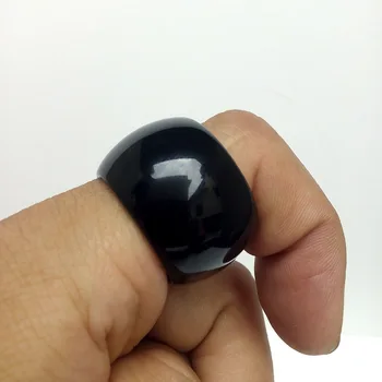 Naturale cristal calcedonie inel inele bărbați femei bijuterii piatră norocos negru piatră prețioasă de jad deget inel cu opal inel de smarald brand