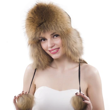 Naturale De Blană De Vulpe Bombardier Pălării Calde De Iarnă Pentru Femei Sanitare Real Vos Bont Cercei Din Capace De Lux De Calitate Rusă Doamna Real Blănuri De Vulpe
