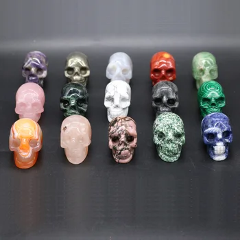 Naturale de Vindecare Craniu de Cristal Tipul de piatră prețioasă Piatră de Ornament Sculptat în Cristal Fantomă Cap Meserii pentru Decoratiuni Petrecere de Halloween