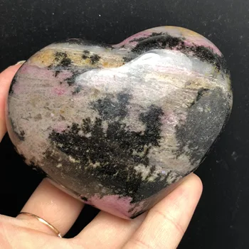 Naturale plum blossom turmalina cristal în formă de inimă masaj cu piatra de cuart mineral reiki de vindecare cadou