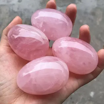 Naturale Roz Cuarț roz în formă de Ou de Cristal de Vindecare Mingea Sferă de Piatră prețioasă 1 buc