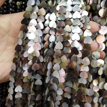 Naturale Shell Margele inima neagra Coajă Șirag de mărgele de Piatră pentru a Face Bijuterii DIY brățară elegant colier Accesorii 15.5 inch