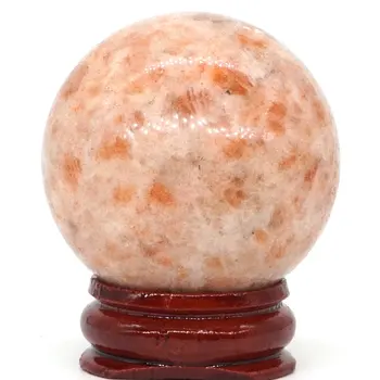Naturale Sunstone Mingea Minerale Naturale de Cuarț Sfera Masaj manual glob de Cristal de Vindecare Feng Shui Acasă Decor Accesoriu 40mm