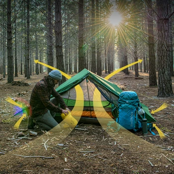 Naturehike 2020 Nou 4 sezon în aer liber pentru 2 Persoane Strat Dublu 20D silicon Camping Cort Ultra-usor, rezistent la apa Cort Tija de Aluminiu