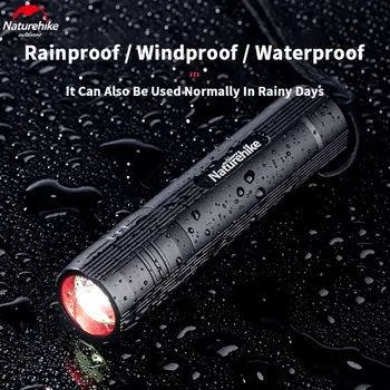Naturehike Lanterna Cu 5 Moduri de 2500mAh Capacitate Baterie rezistent la apa Zoomable-Torță în aer liber Numai 130g Mini 1000LM de Lumină Puternică
