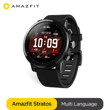 Nava Din Spania Amazfit Stratos Smartwatch Muzică Bluetooth GPS GLONASS Monitor de Ritm Cardiac rezistent la apa 5ATM Barbati Ceas
