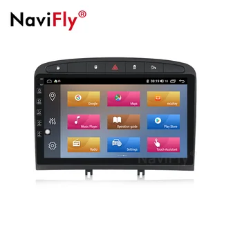 NaviFly DSP IPS Android 10.0 WIFI 4G LTE Car Multimedia Player Pentru PEUGEOT 308 408 308W Navigatie GPS Radio Auto 4G+64G Stereo