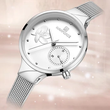 NAVIFORCE Brand Ceasuri Femei de Lux Impermeabil Doamnelor Cuarț Încheietura Ceas de Afișare a Datei Noua Moda Ceas Relogio Feminino 2020