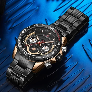 NAVIFORCE Brand de Lux pentru Bărbați Ceasuri de Afaceri de Moda Cuarț Ceas pentru Bărbați Impermeabil din Oțel Inoxidabil Data Ceas Relogio Masculino
