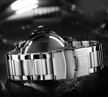 NAVIFORCE Brand de Top pentru Bărbați de Argint Plin de Oțel Cuarț Ceasuri de mana Sport Impermeabil Ceasuri Barbati Ceas Relogio Masculino Saat
