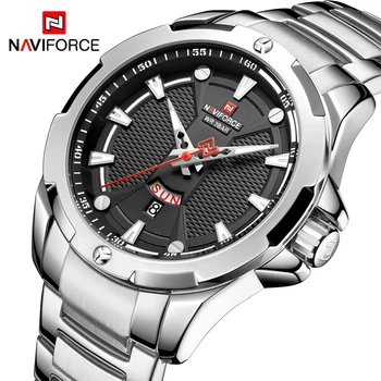 NAVIFORCE Ceas Barbati de Brand de Brand de Lux pentru Bărbați din Oțel Inoxidabil Impermeabil Cuarț Ceas de mână Sport Ceas Relogio Masculino