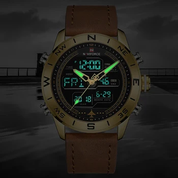 NAVIFORCE Ceas de Moda pentru Bărbați LED-uri Analogice, Digitale, Ceasuri de Top de Brand de Lux Impermeabil Militare Cuarț Ceas Barbati Sport Încheietura Ceas