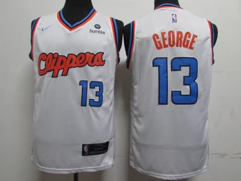 NBA Bărbați Los Angeles Clippers #13 George Baschet Tricouri City Edition Alb, Tricouri