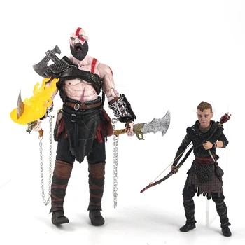 NECA Zeul Razboiului Kratos Atreus Final de Acțiune Figura 2 Pachet de Colectie Model de Jucărie Cadou de Ziua de nastere pentru Copii