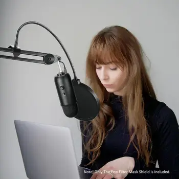 Neewer Microfon Profesional Pop Filtru Masca Shield Compatibil cu Blue Yeti și Orice Alte Microfon, Dublu Stratificat Vânt Pop