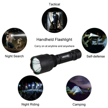 Negru 2500lm XML T6 LED lanterna Lanterna+25 MM Pușcă de Vânătoare pe Muntele +de la Distanță Comutator de Presiune+Baterie+Încărcător
