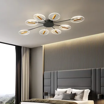 Negru cu LED-uri Moderne Living lumini plafon pentru Dormitor studiu lampă de plafon Acrilic umbra restaurant corp de iluminat 110V 220V