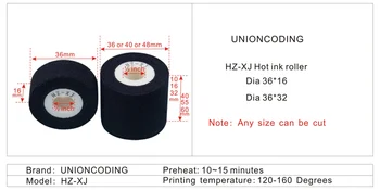 Negru Diametru 36 mm Înălțime 16 mm întâlnire cod imprimantă cu cerneală solidă roll pentru rola de cerneală de codificare mașină