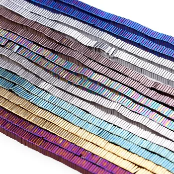 Negru litiazei biliare pătrat mic vrac margele colorate Placat cu hematit pătrat mic margele DIY bijuterii brățară colier 8 * 8mm