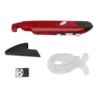 Negru Mini USB 2.4 GHz Wireless Optical Mouse Pen Mouse-ul de Aer Reglabil 500 / 1000DPI Pentru Laptop-uri, Desktop-uri, Periferice de Calculator