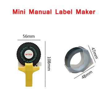 Negru Motex E101 Manual Label Maker DIY de Mână Banda Decorativa Manual Scris de 9mm relief 3D din plastic PVC eticheta casete