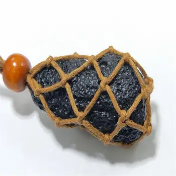 Negru Natural Meteorit Pandantiv Norocos Dragoste Neregulate Piatra Naturala Pandantiv Amuleta Pentru Barbati Femei Moda Bijuterii Cadou Picătură Navă