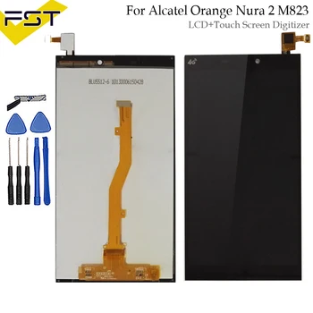 Negru Pentru Alcatel Orange Nura 2 Nura2 M823 Display LCD Touch Screen Digitizer Asamblare Piese de Schimb+Instrumente