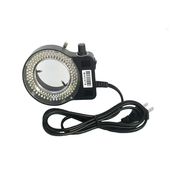 Negru Reglabil 110V-240V 144 LED Inel de Lumină Lampă Pentru Industria video Stereo Microscop Digital aparat de Fotografiat Lupa bijuterii instrumente