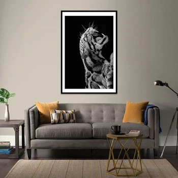 Negru și Alb Tigru Animal Printuri de Arta de Perete de Arta Poze Panza Pictura Abstractă Panza Poster Pictura Acasă Decor Dormitor