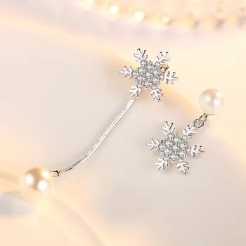 NEHZY argint 925 noi Bijuterii de Moda de Înaltă Calitate Femeie Cercel Retro Floare Pearl Cercei Lungi Moț