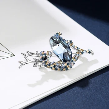 Neoglory Austria Cristal & Stras Broșă Elegantă Cerb De Crăciun Design Pentru Femei Clasic Cadou Trendy Vânzare Cadou