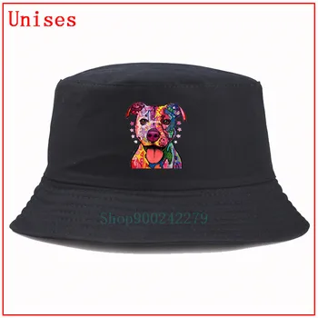 Neon Pitbull Abstracte Colorate Fata de Caine pescar pălărie hip hop panama capac șapcă de pescuit femeie pălărie backet pălărie de femeie cu pălărie de vară
