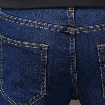 New Sosire Bărbați Stil Boutique de Agrement Blugi Denim Pantaloni de Înaltă Calitate de Moda Casual Solid Bărbați Silm Pantaloni de Creion Dimensiune 27-36