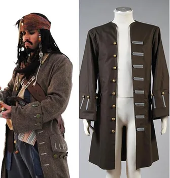 New Sosire Jack Sparrow Costum Din Caraibe Căpitanul Cosplay Costum Pentru Bărbați Adulți Numai Haina Jacheta