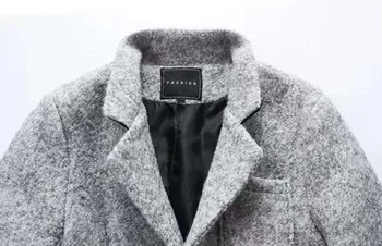 New Sosire Lung din Lana palton Pentru Barbati de Iarna de Moda Trench Îngroșa Masculin Sacou Haina Plus Dimensiune